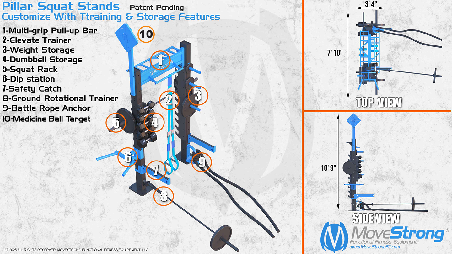 Pillar Squat Stand &amp; Custom Features
