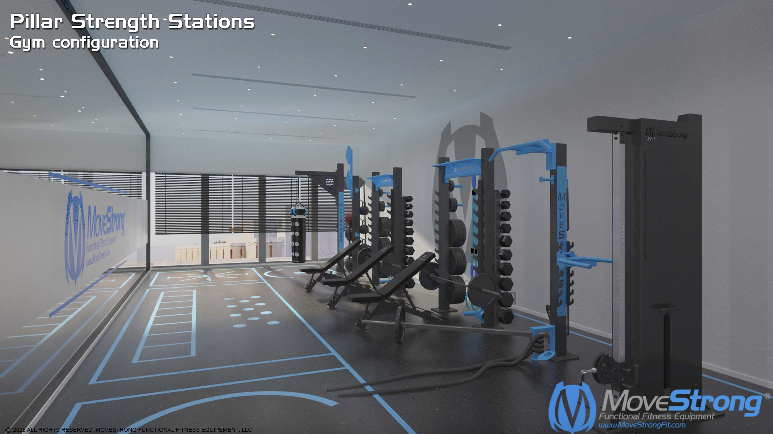 Pillar Strength Stations - Gym Layout
