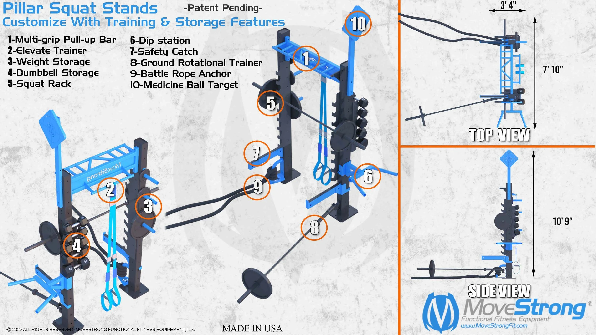 Pillar Squat Stand &amp; Custom Features