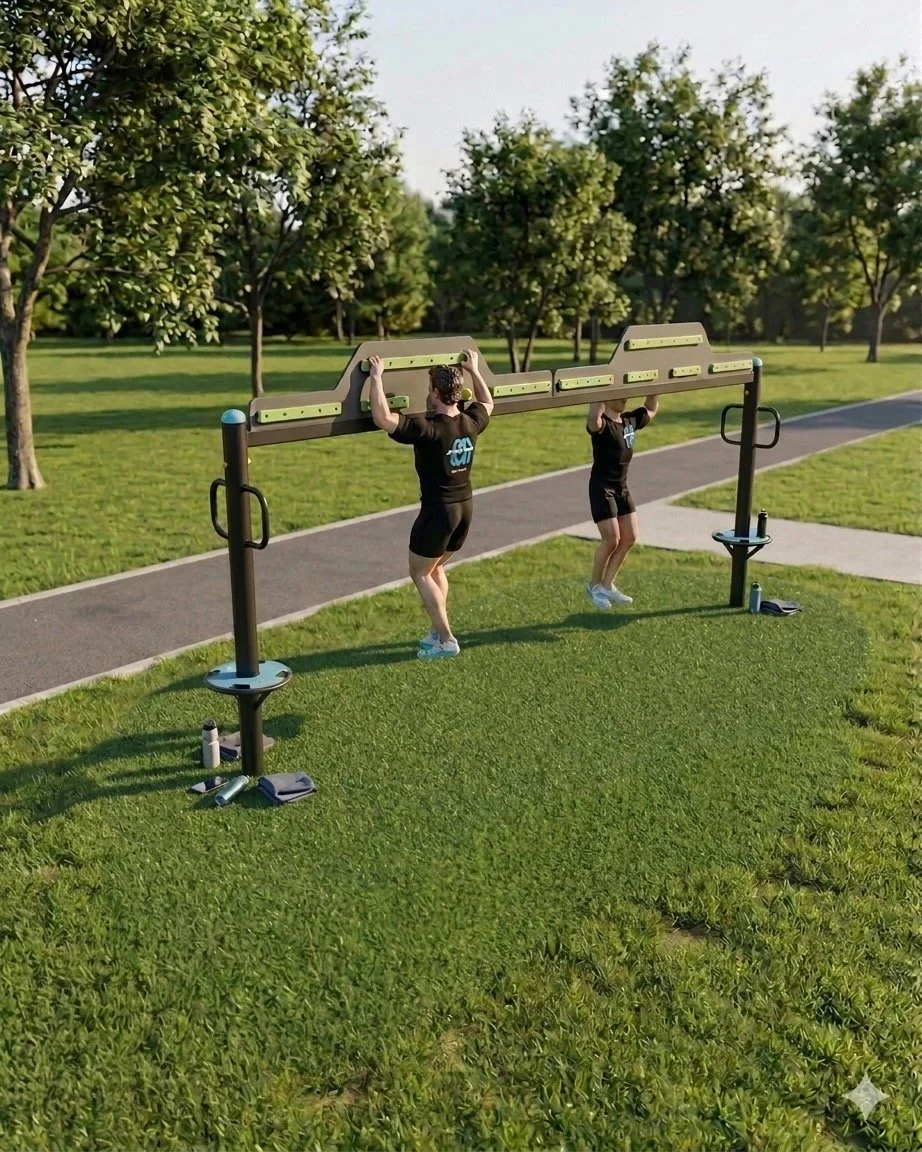 Dual Cliff Hanger Grip Obstacle