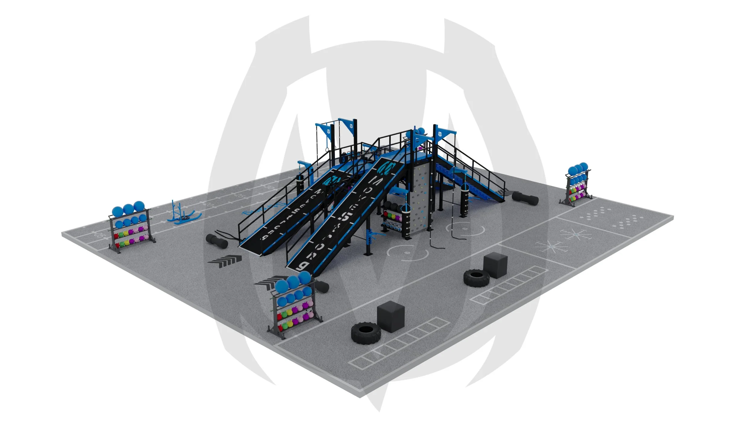 Ascend Training Ground - Dual Staircase Rendering