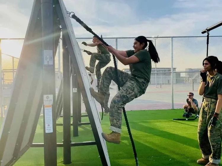 JROTC wall change climb course