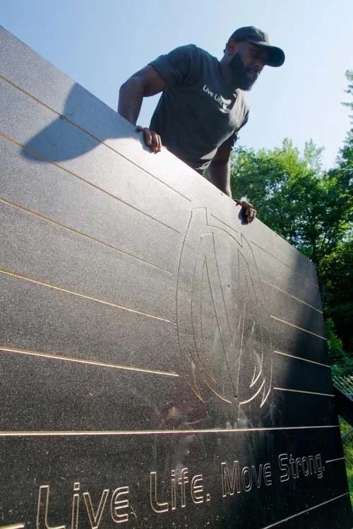 Wall obstacle course over challenge military training