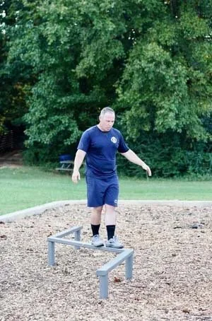 Firefighter training-obstacle-balance