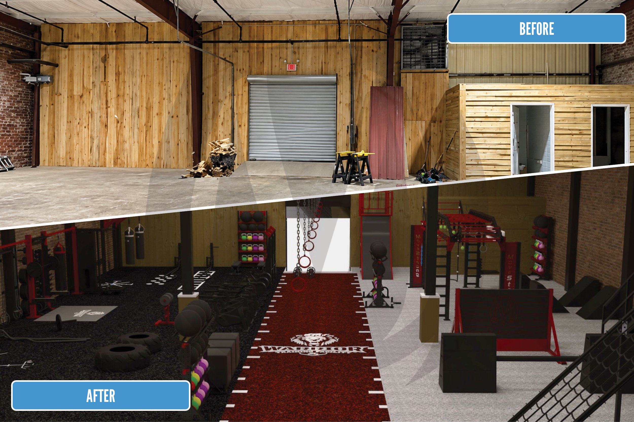 Warrior Training Facility Before After