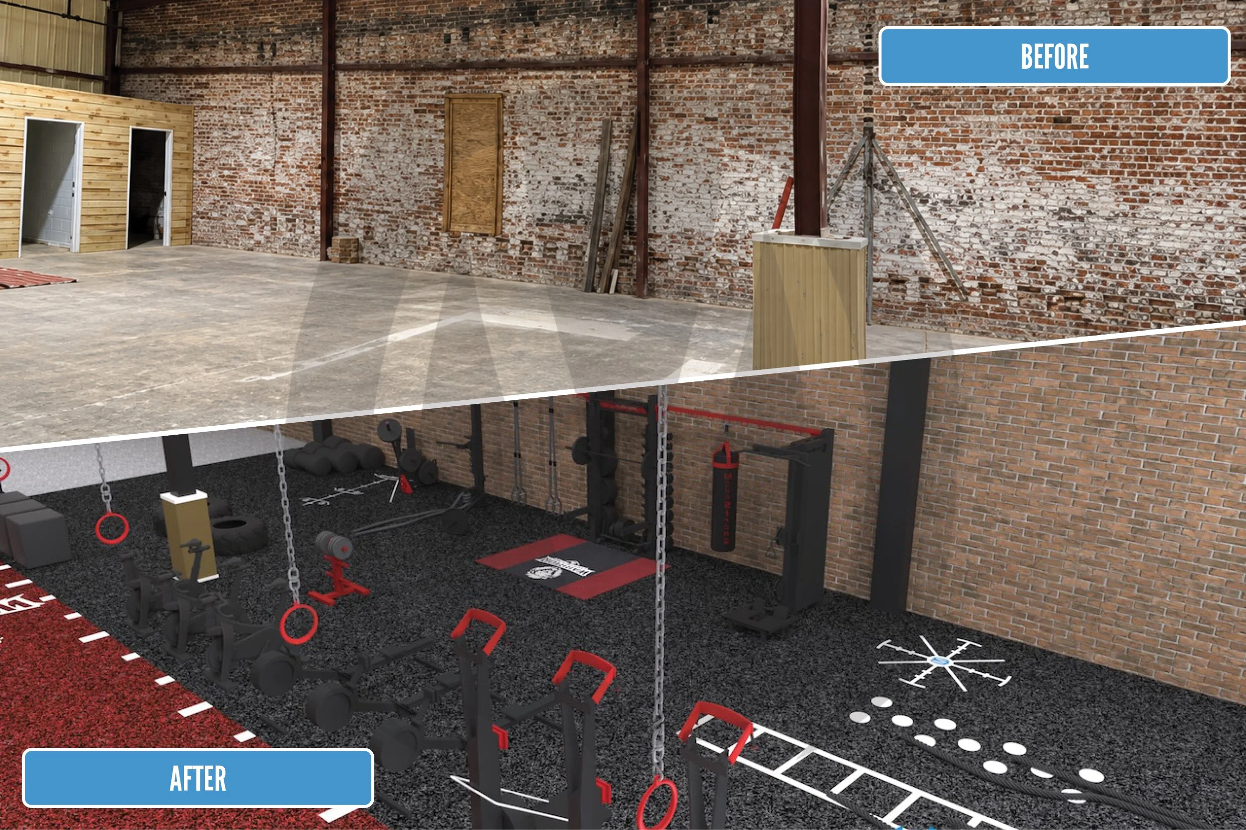 Warrior Training Facility Before After