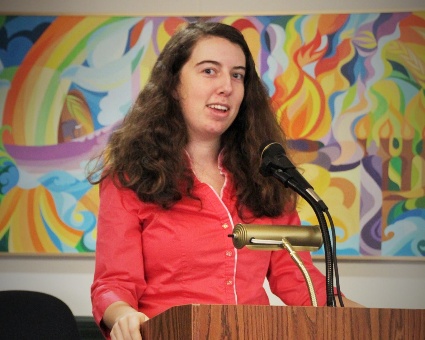Megan McDermott ('14-'15) speaking about food justice.