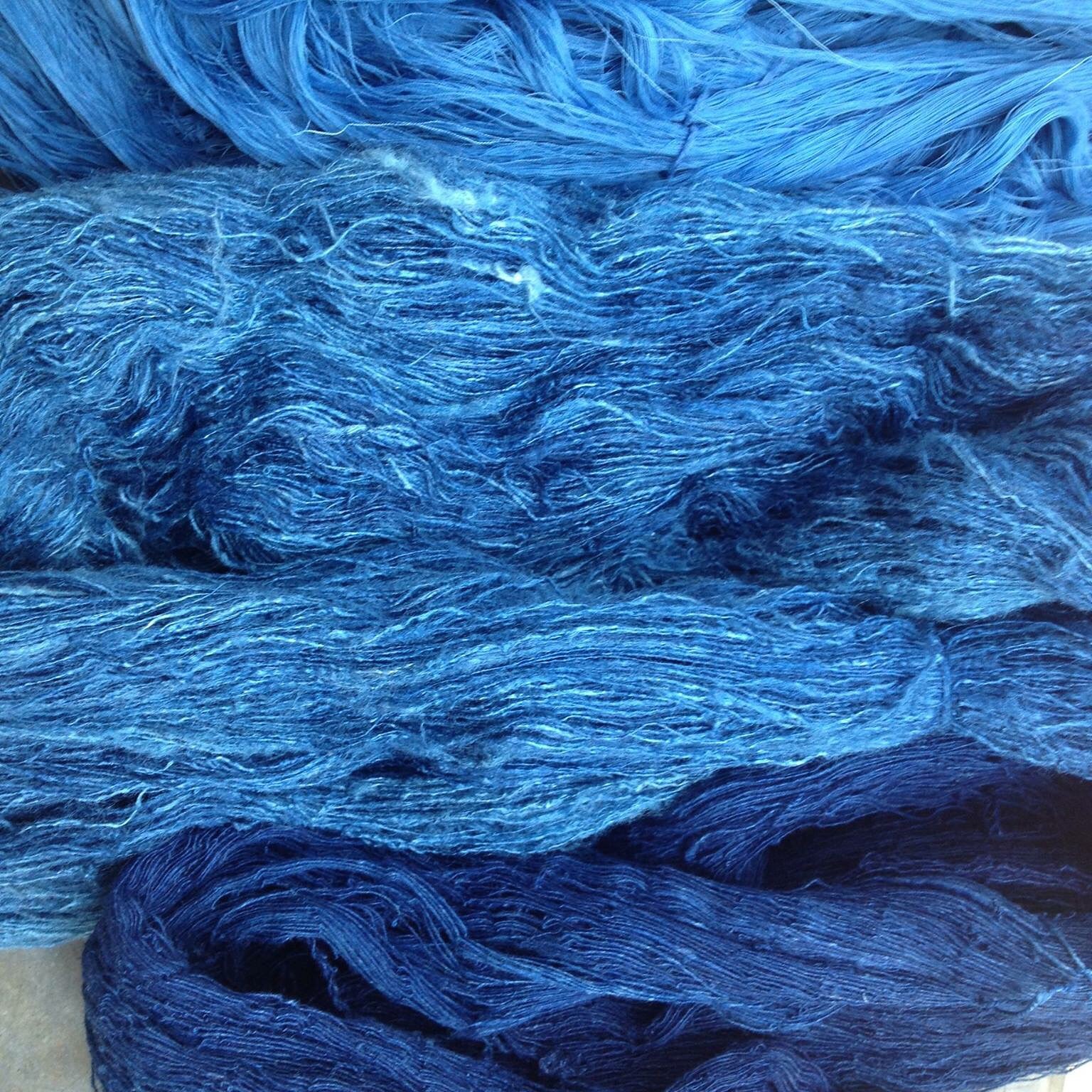Indigo cotton thread.