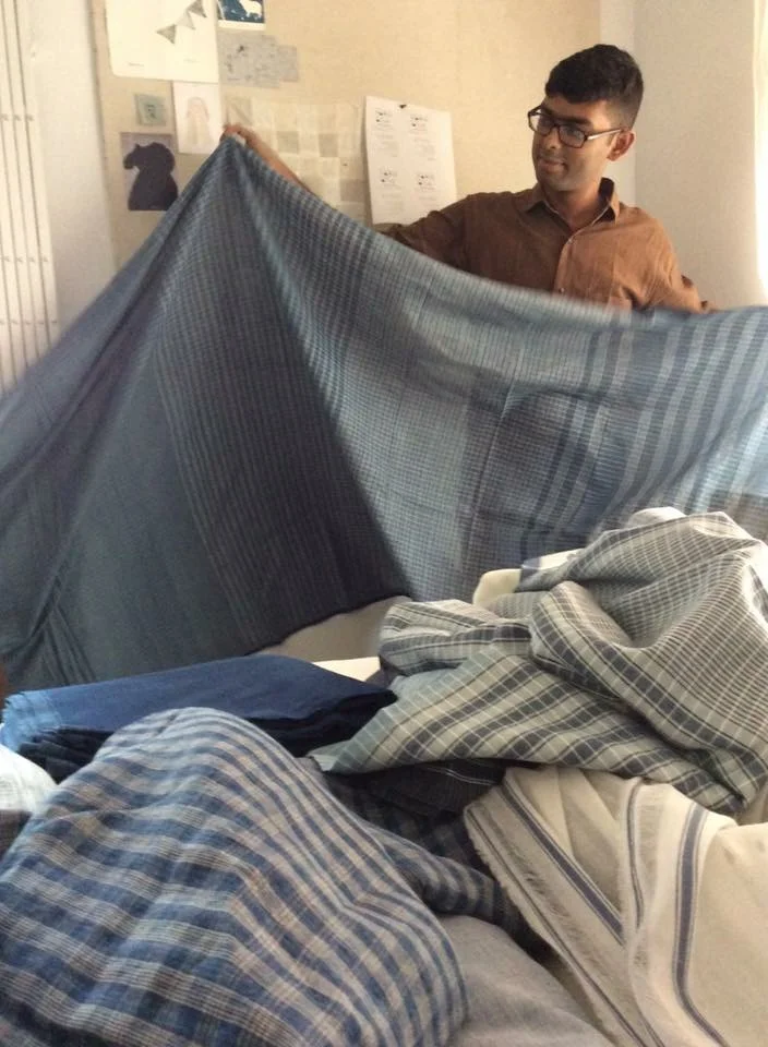 Handwoven cotton indigo cloth from Maku