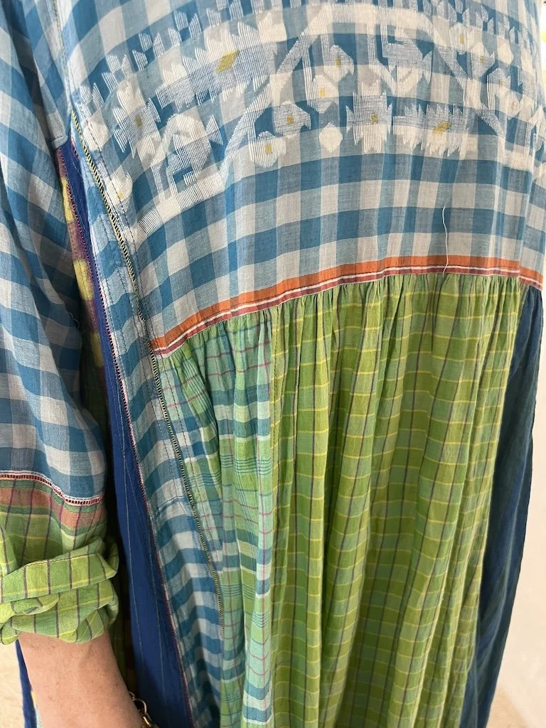 injiri インジリ MULTI CHECK DRESS Buy Injiri Soft Multi 100% Linen Dresses