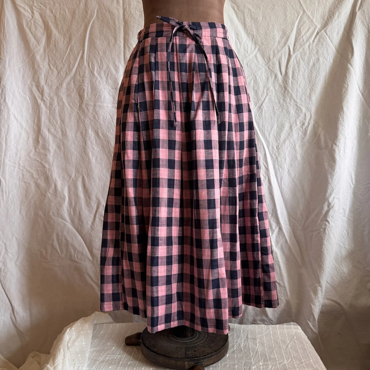 Charming Blue & Pink Gingham Skirt