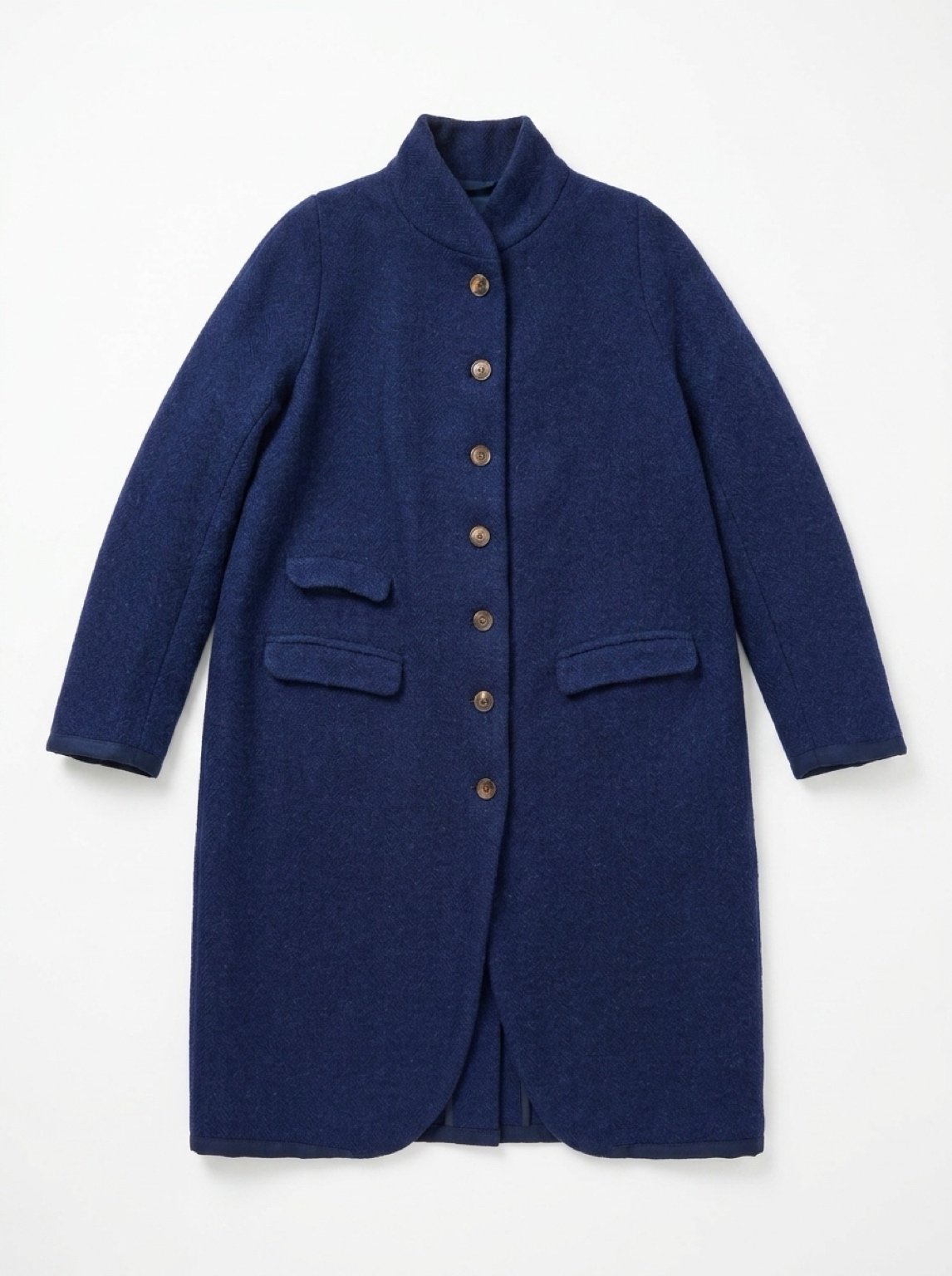 H+ Marika Coat in Ink blue tweed
