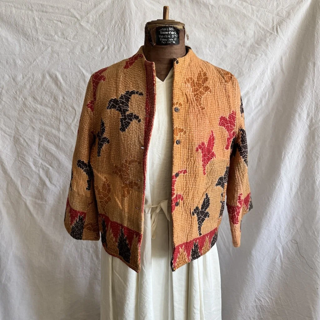 Short kantha jacket - Leaf