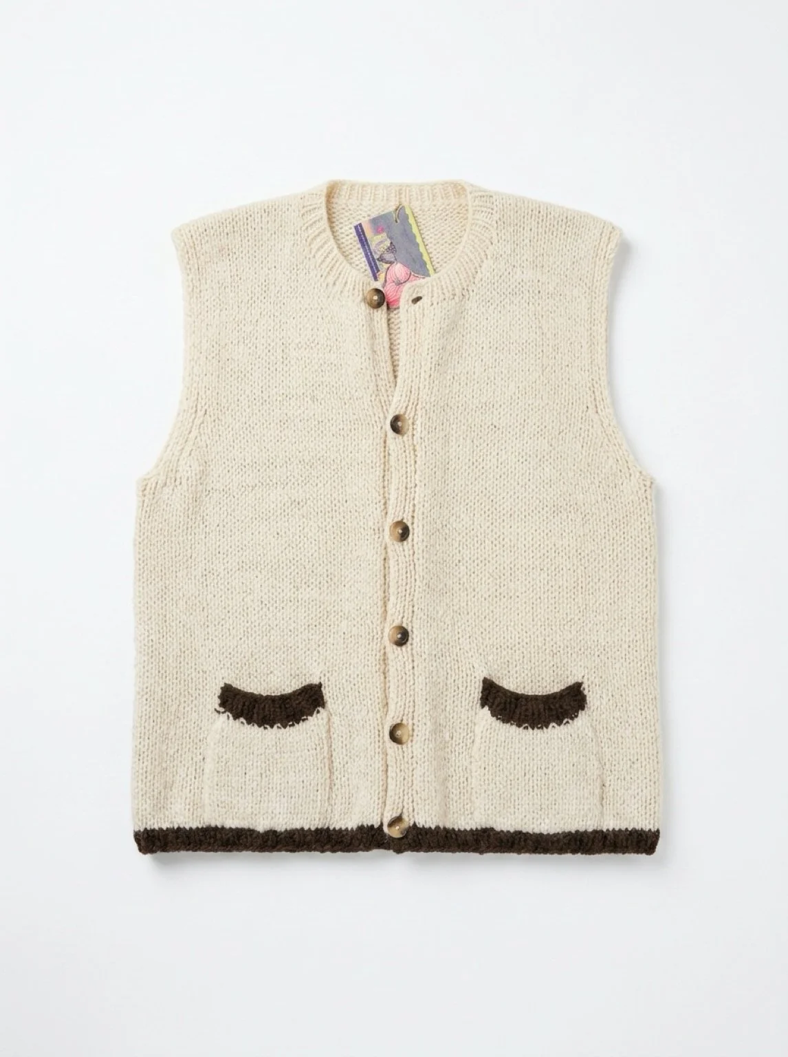 Himalayan waistcoat cream plain.JPG