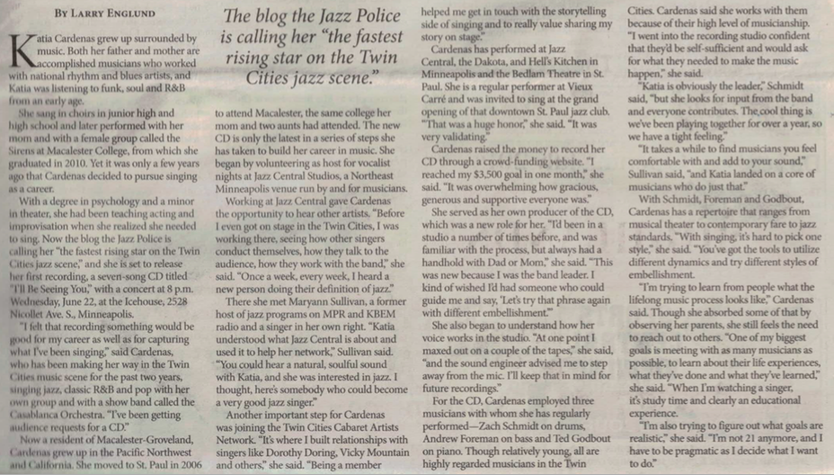 Printed In St. Paul Villager June 8, 2016; Photo Credit Rebecca Zenefski