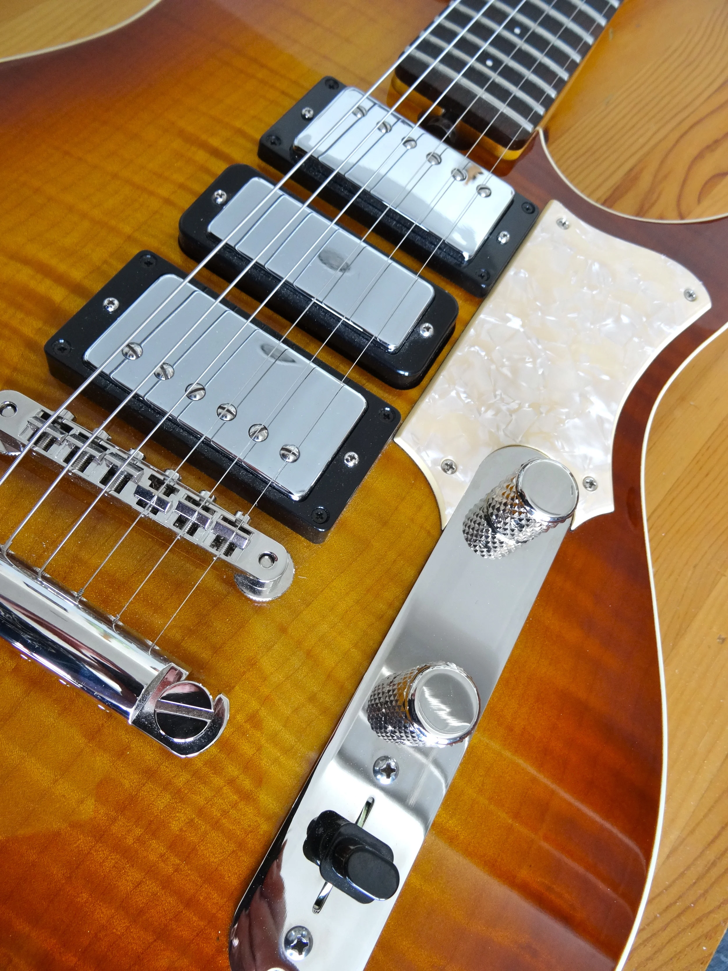 The control plate was reversed to enable pinky volume control