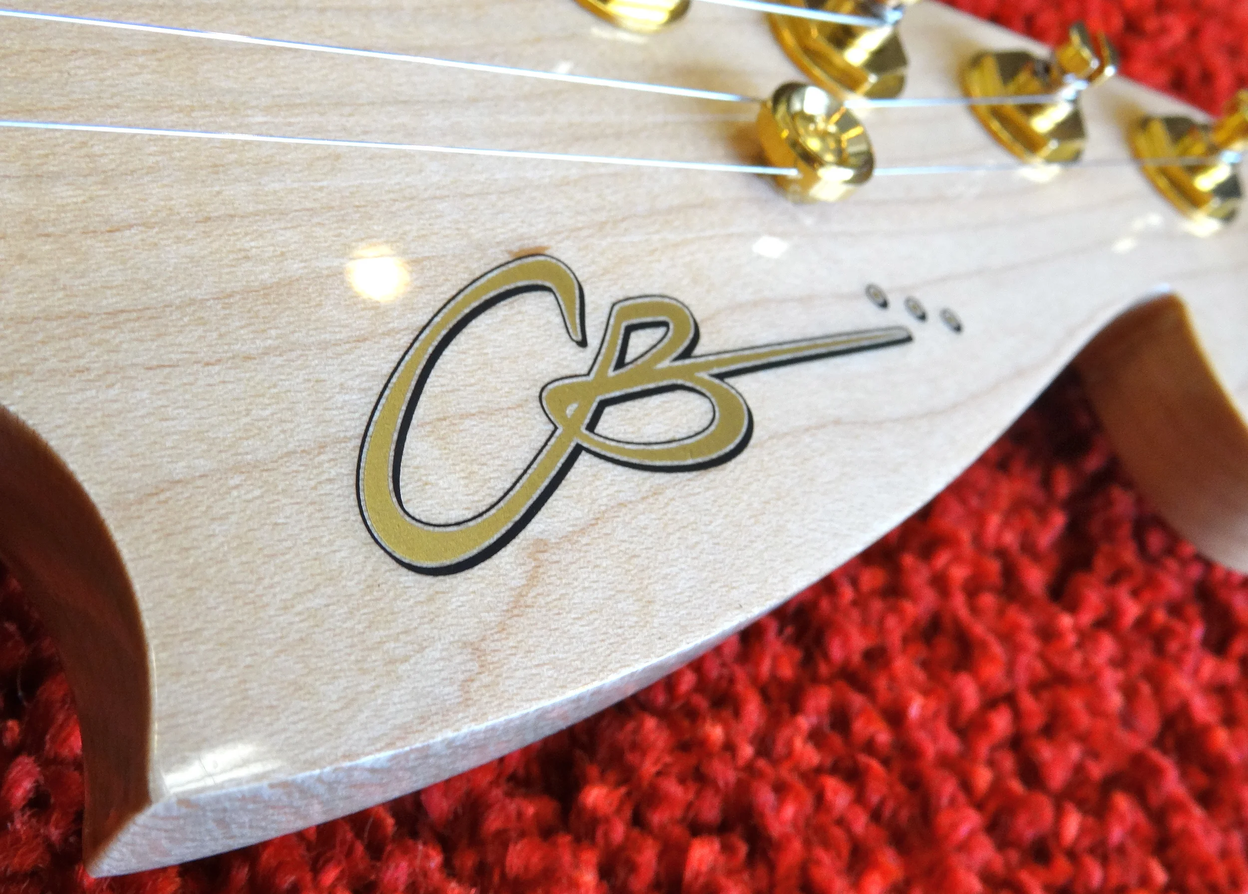 Our new logo looks great on this headstock!
