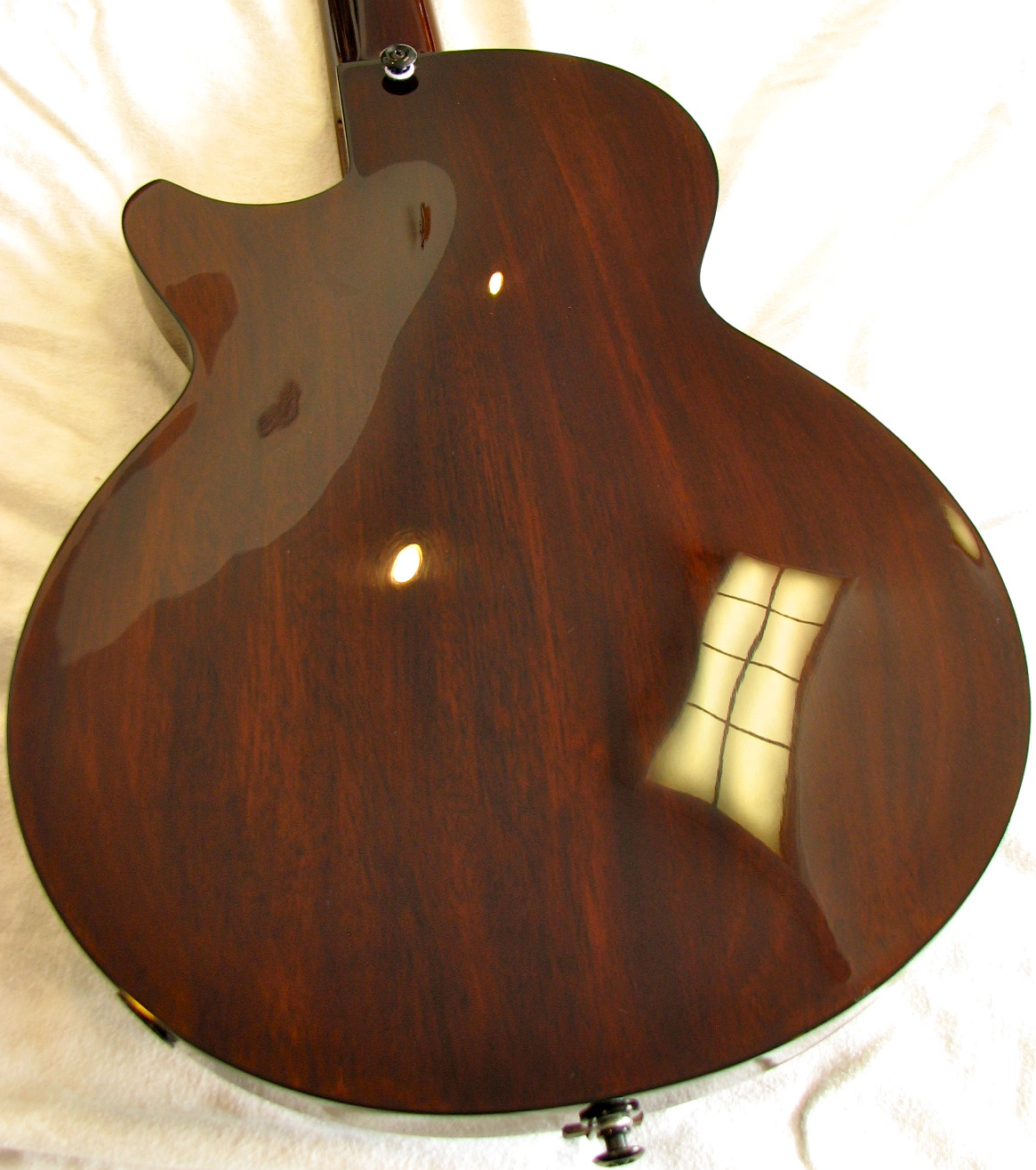 The back and top are hand-carved