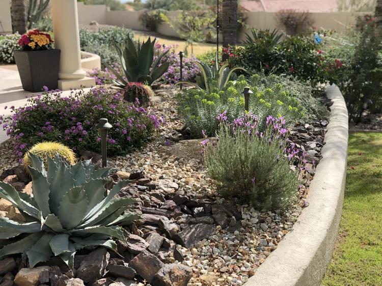 Real Blooming Valley front entry and porch landscaping