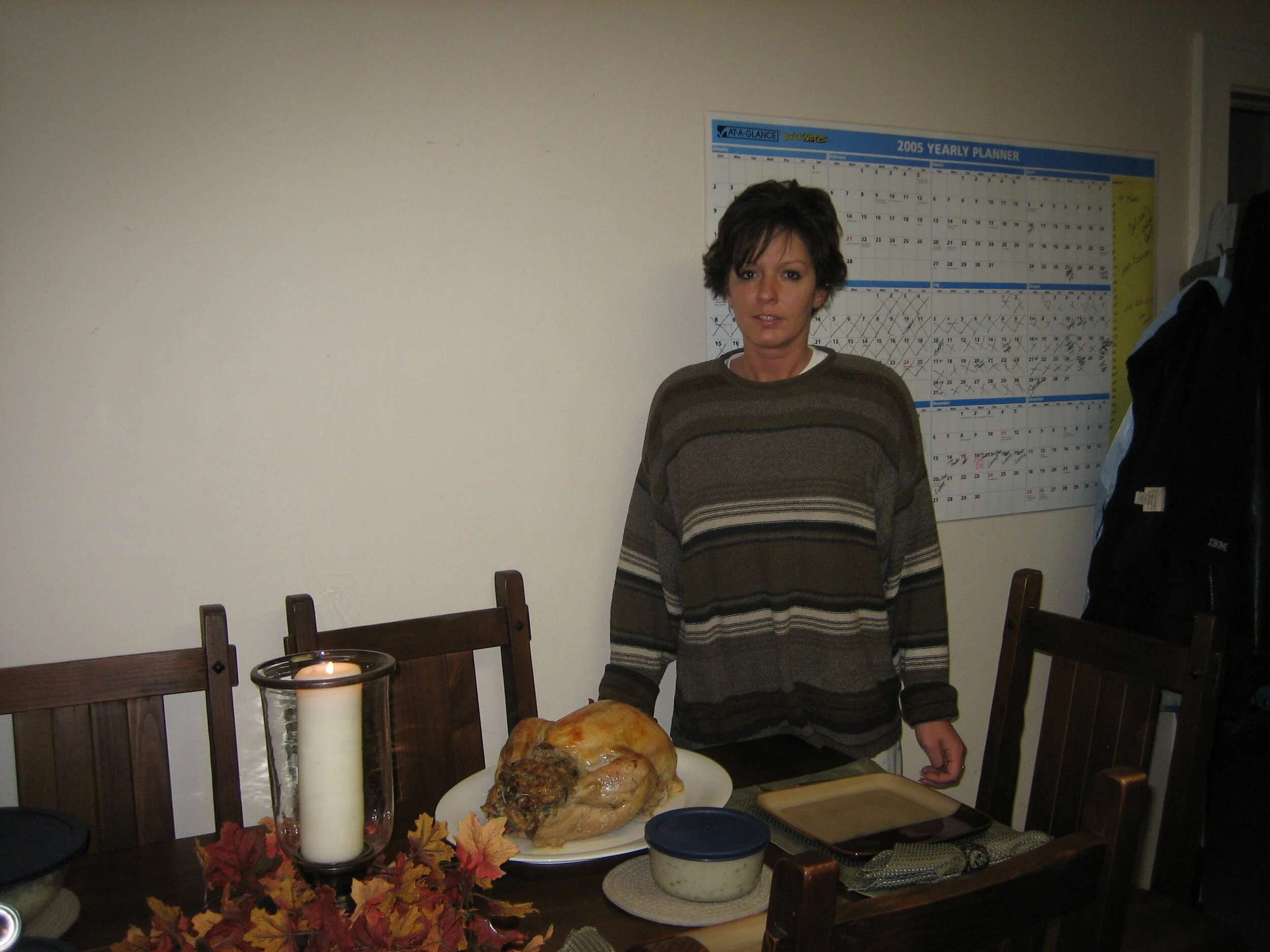 Dinner is served and I think that's my shirt!