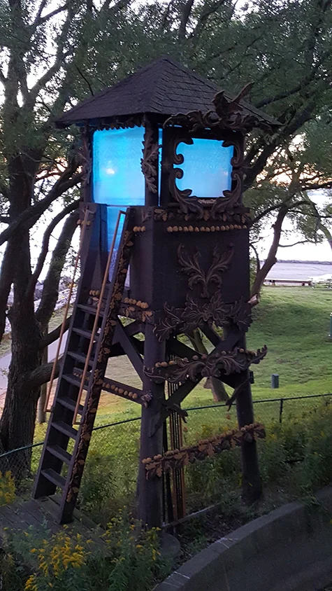  During evening hours, UV lights illuminated the structures to attract insect species.  Species of moths common to the late summer cycle were commonly observed. 