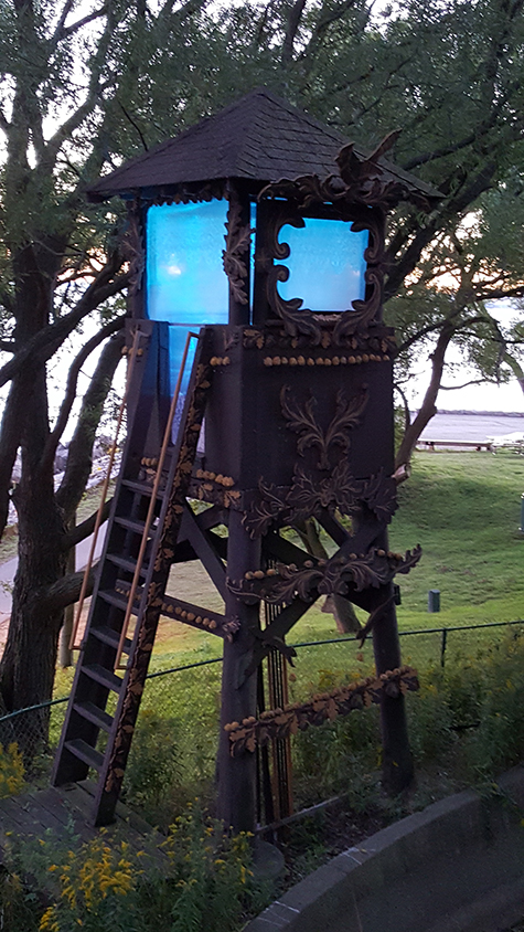 During evening hours, UV lights illuminated the structures to attract insect species. Species of moths common to the late summer cycle were commonly observed.