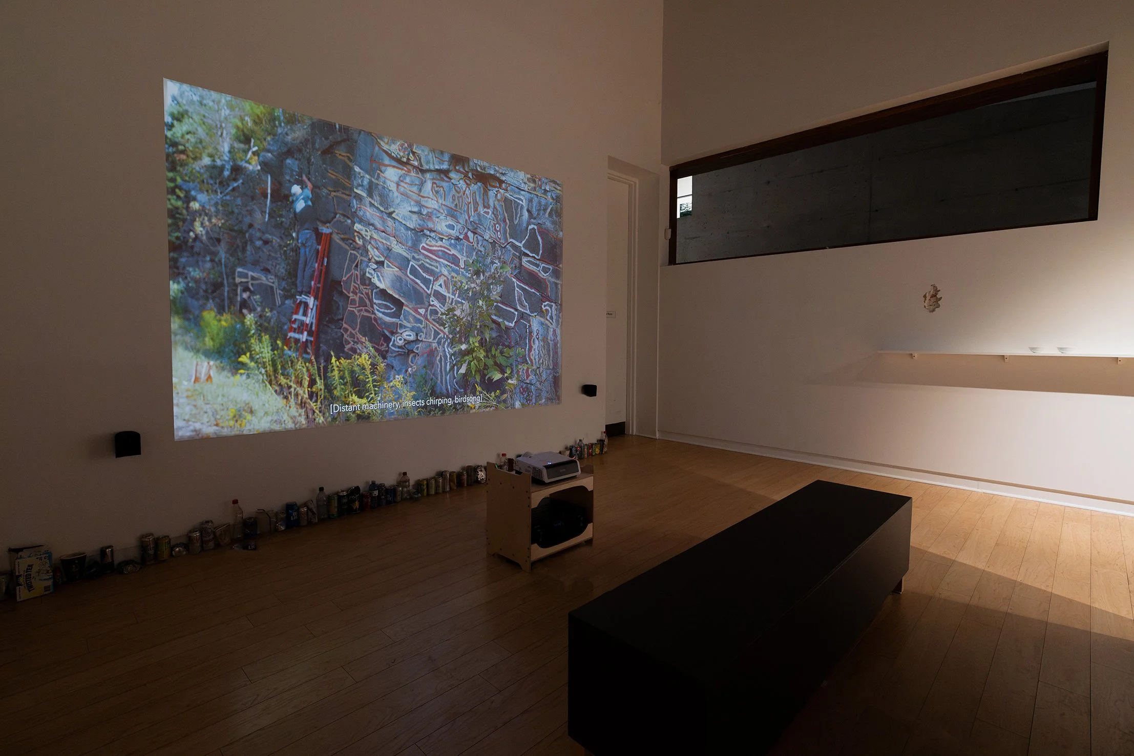   Communicating with Split, Remembering Connections , 2025, Video documentation and assemblage. Video by Colin Seepersad. 