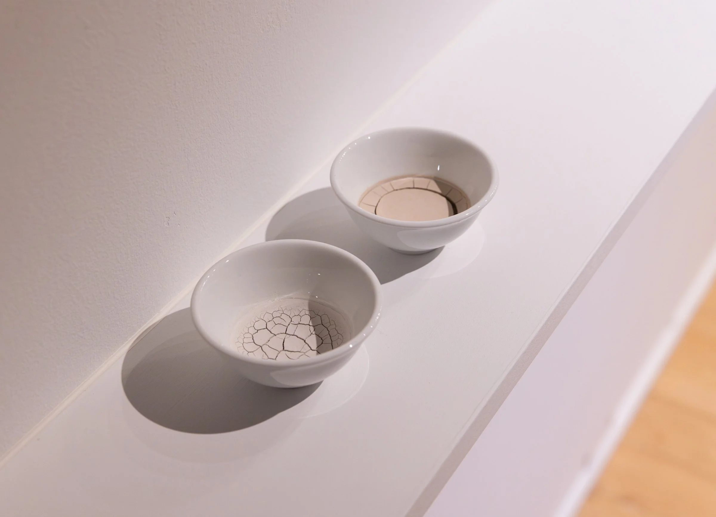  As a recognition of the extraction of the gallery system, as well as the building’s geological mutualisms with the surrounding land, I harvested a small sample of gypsum-white pigment ( Cube White ) from the drywall of the exhibition space and a sof