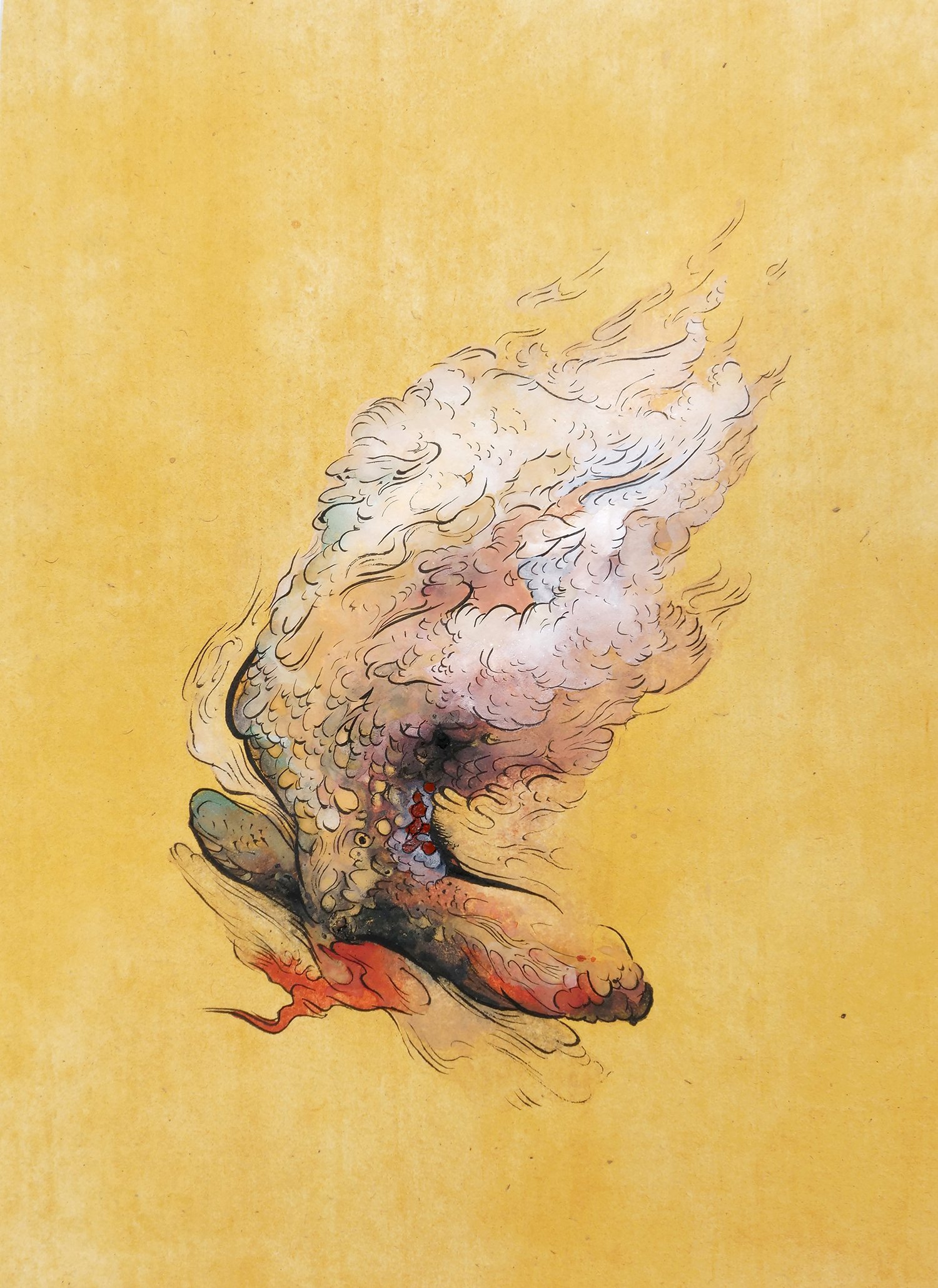   Twentieth Meditation , hand-prepared mineral colours on wasli, 7” x 5.25”, 2025.  