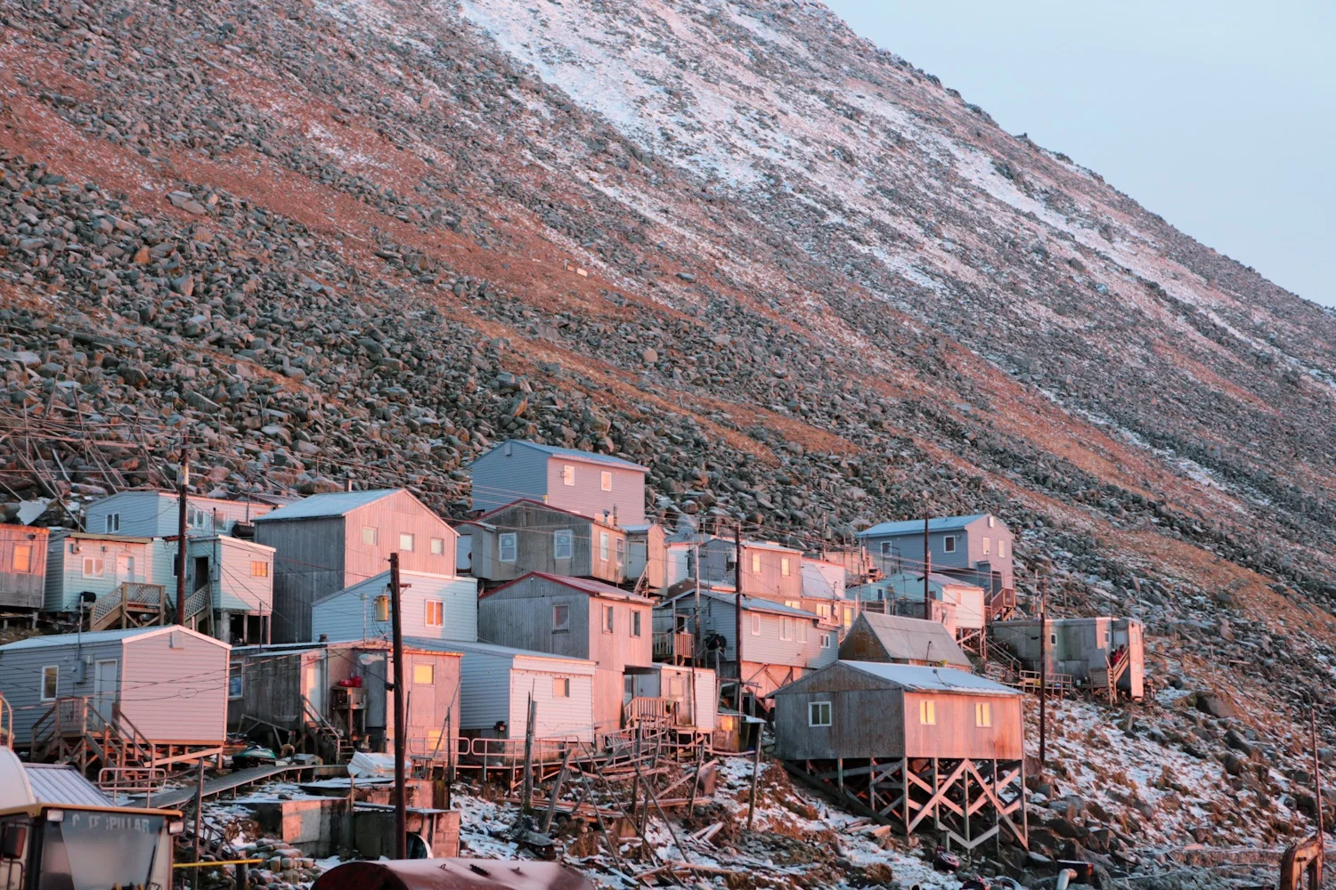 The village of Little Diomede, Alaska