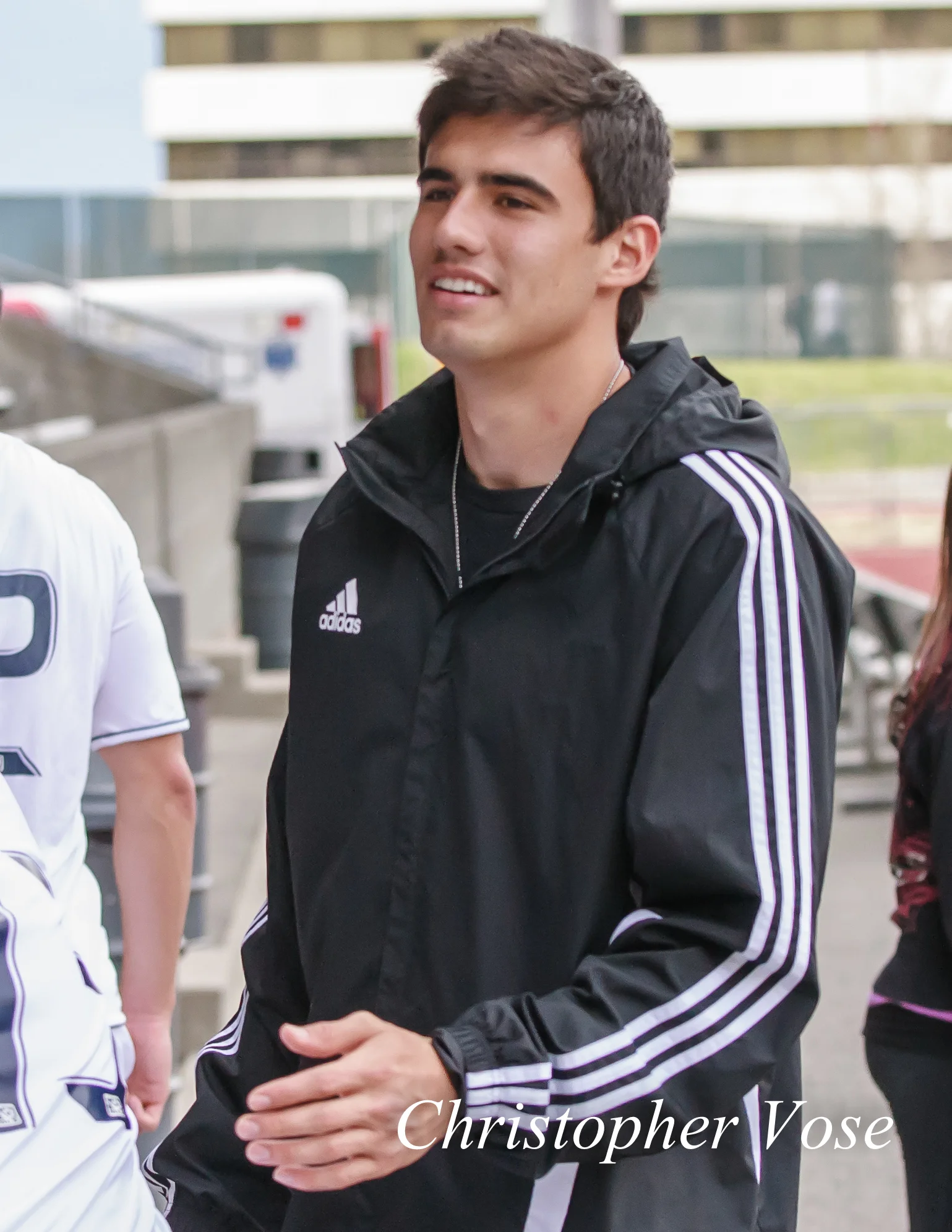 Omar Salgado greets the supporters at Swangard Stadium on 22 April 2012.