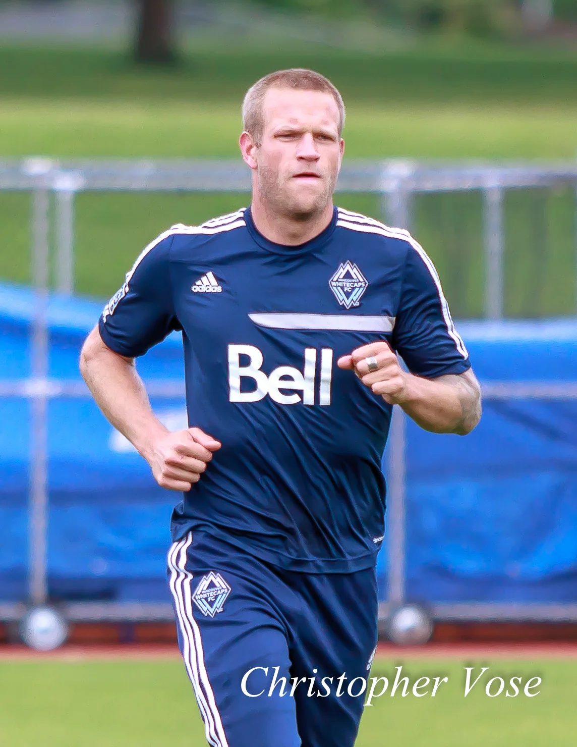 Captain Jay DeMerit resumes training at the National Soccer Development Centre.