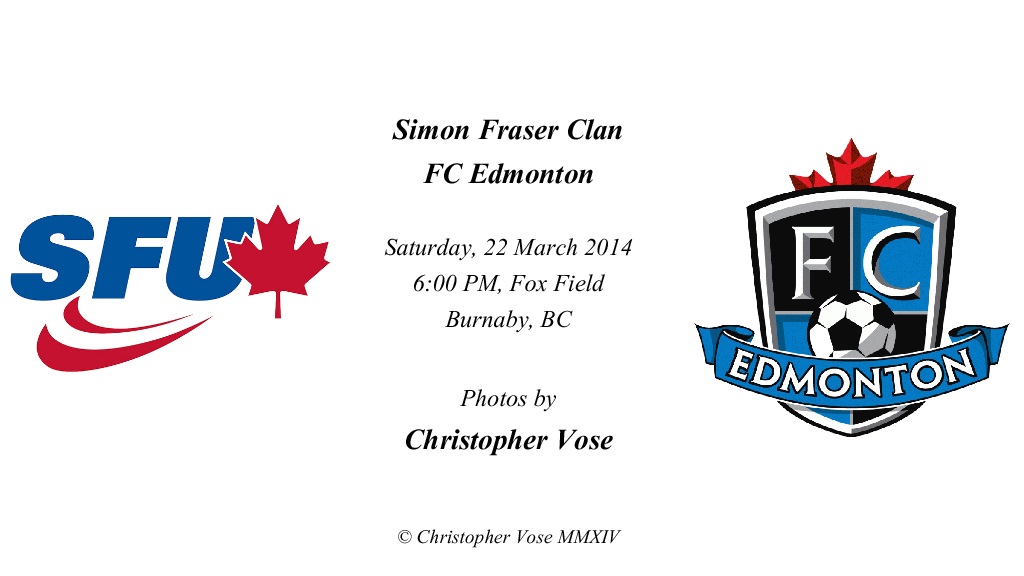 2014-03-22 Friendly; Simon Fraser Clan v FC Edmonton.jpg