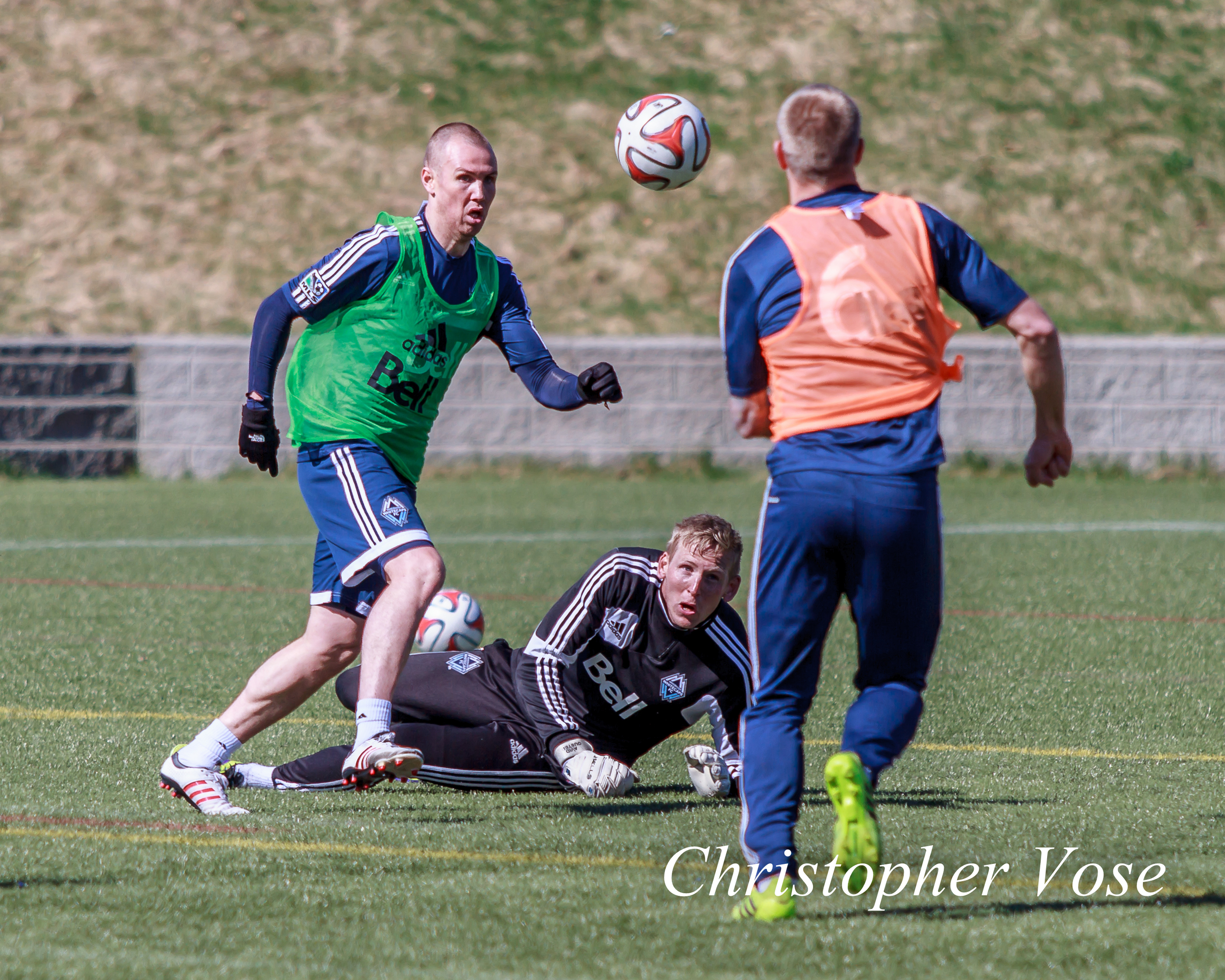 2014-04-01 Kenny Miller, David Ousted, and Jay DeMerit.jpg