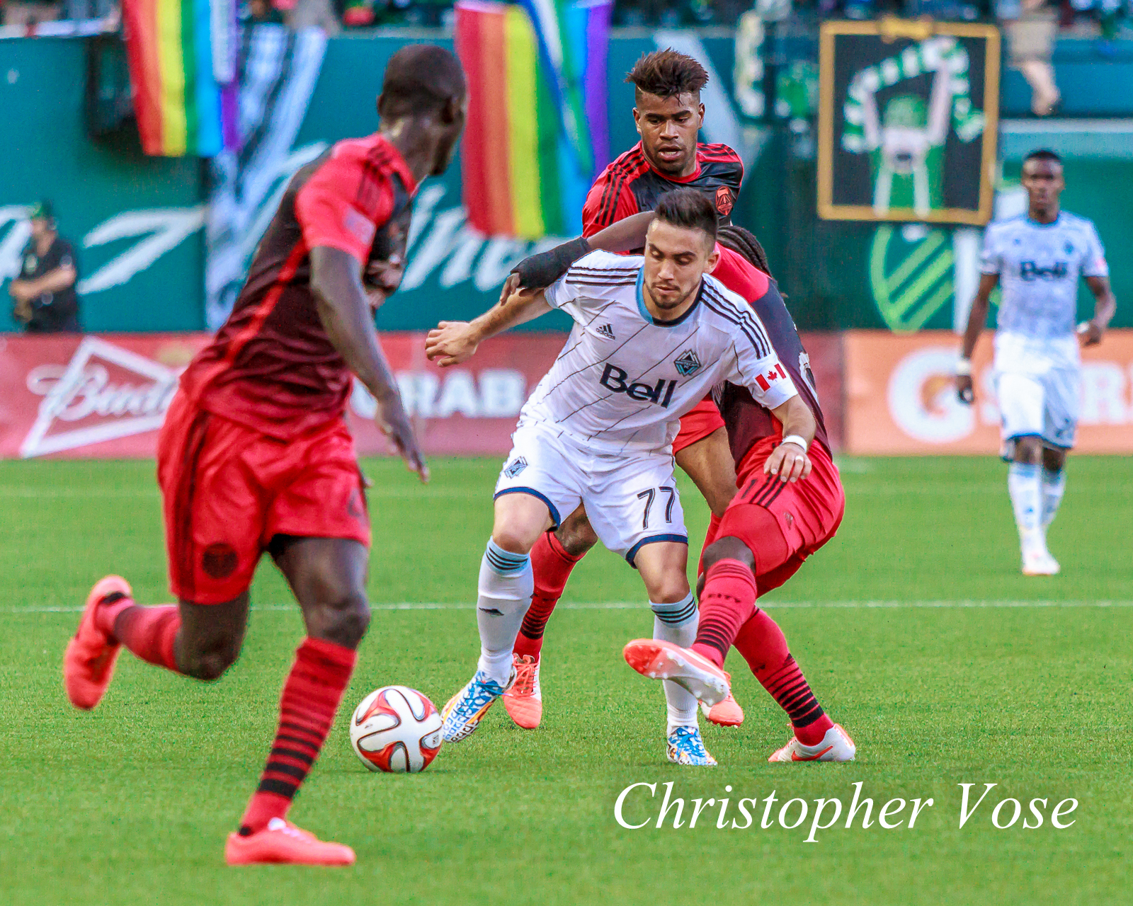 2014-06-01 Pa Modou Kah, Pedro Morales, Rauwshan McKenzie, and Diego Chara.jpg