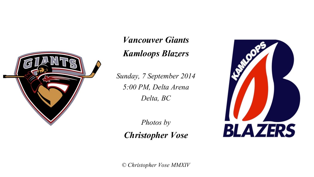 2014-09-07 Friendly; Vancouver Giants v Kamloops Blazers (7 September 2014).jpg