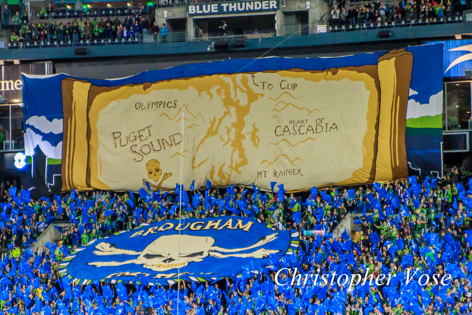 2014-10-10 Emerald City Supporters and Gorilla FC Tifo 1.jpg