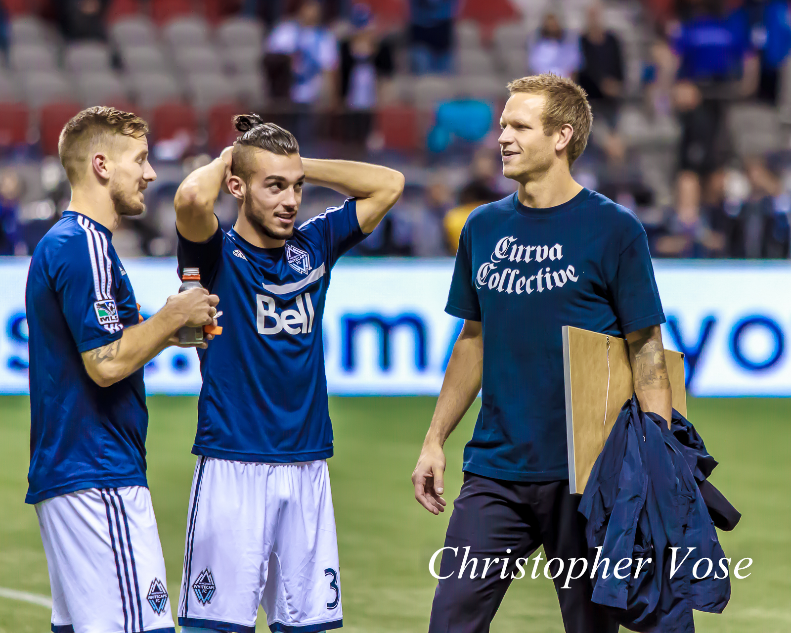 2014-10-25 Jordan Harvey, Russell Teibert, and Jay DeMerit.jpg