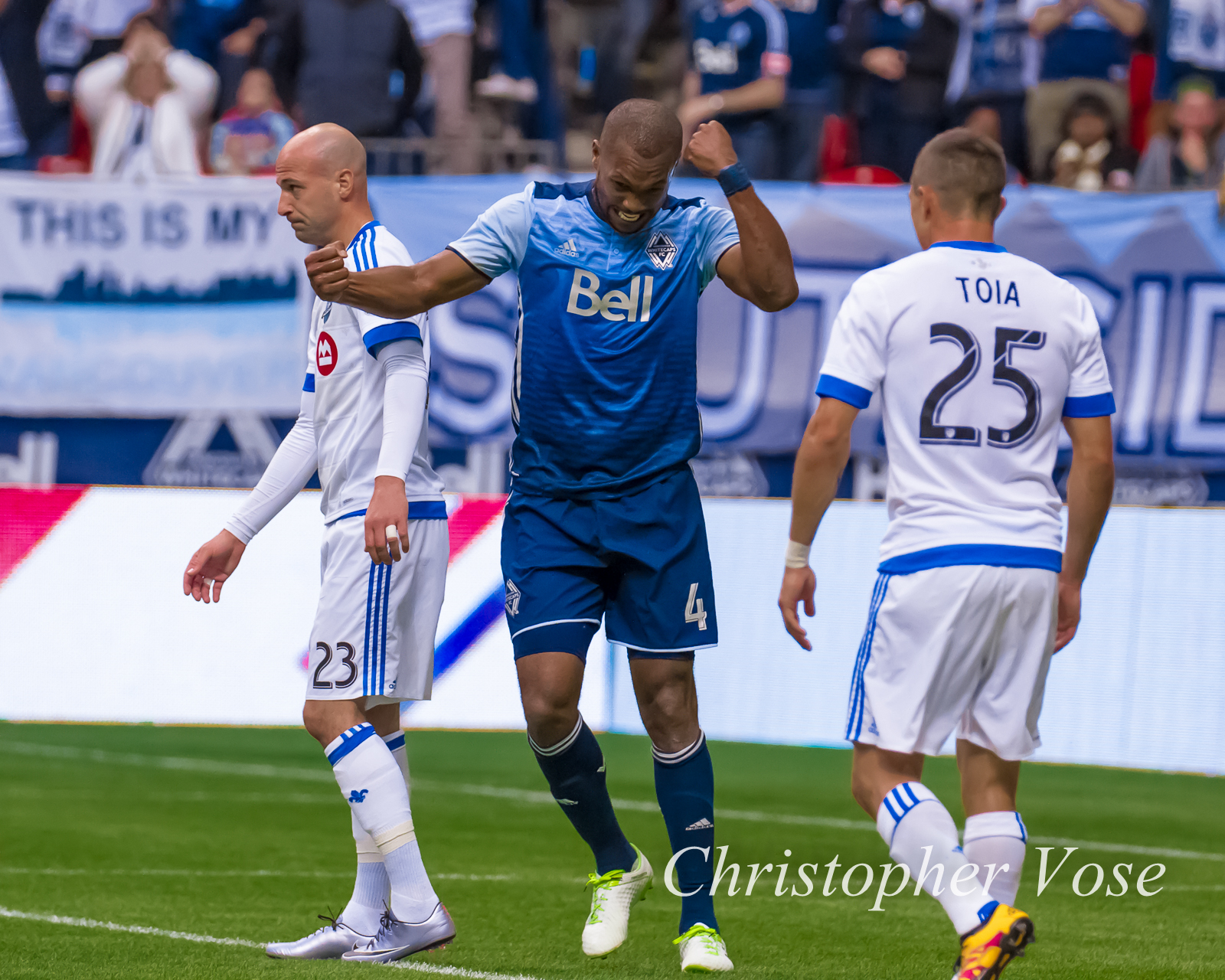 2016-03-06 Laurent Ciman, Kendall Waston, and Donny Toia.jpg