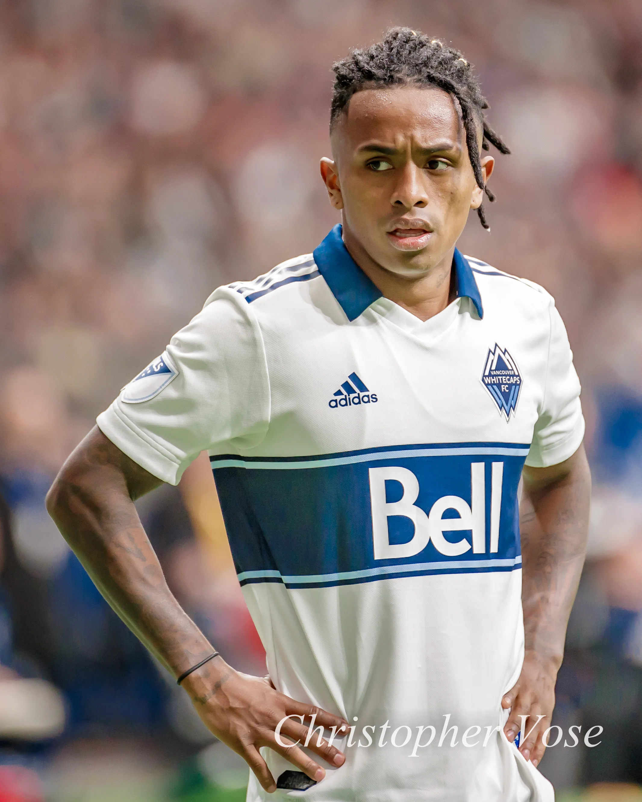 Yordy Reyna models Vancouver’s new hoop kit.