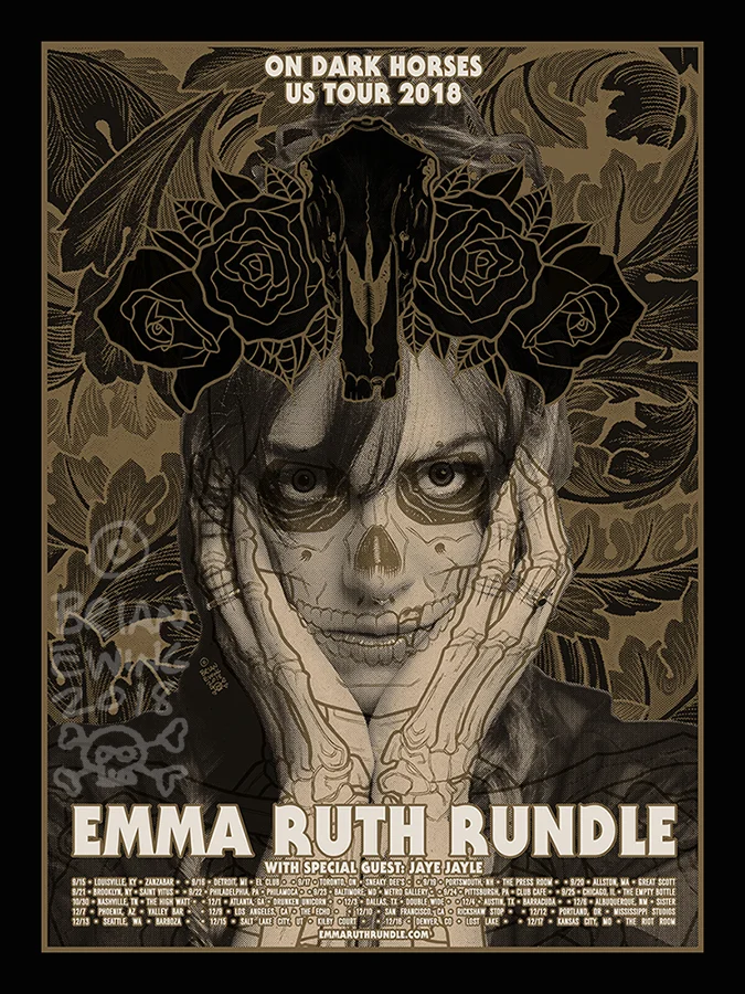  EMMA RUTH RUNDLE tour poster!!! 18”x24" Screen Print Artist Edition of 80 Signed &amp; Numbered Pick one up    HERE!   