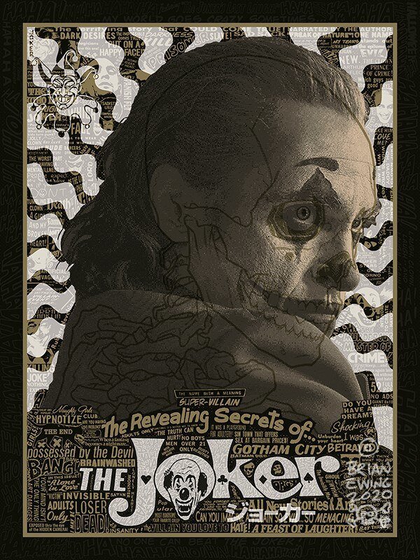 The JOKER poster illustration designed by Brian Ewing