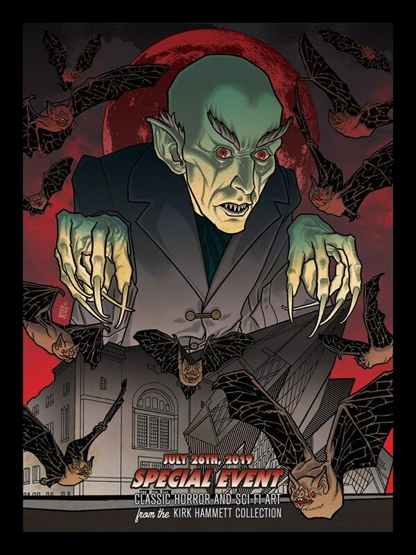 Official KIRK HAMMETT - NOSFERATU poster illustration designed by Brian Ewing