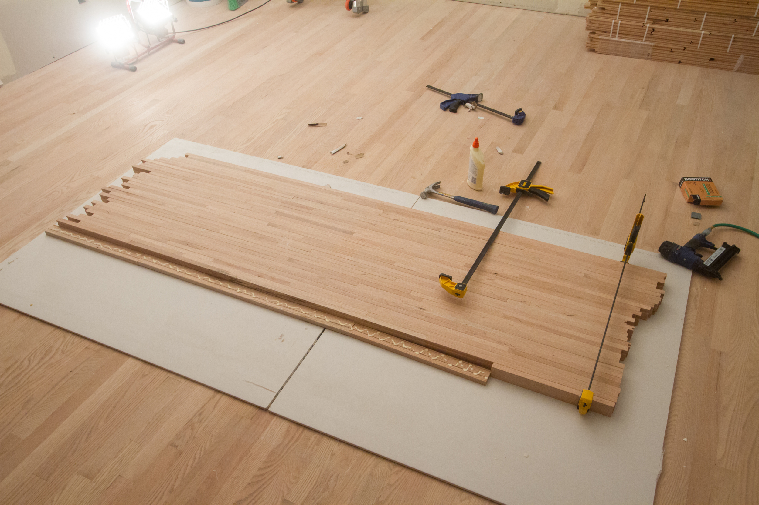 Diy Butcher Block Countertops Made From Leftover Flooring Work