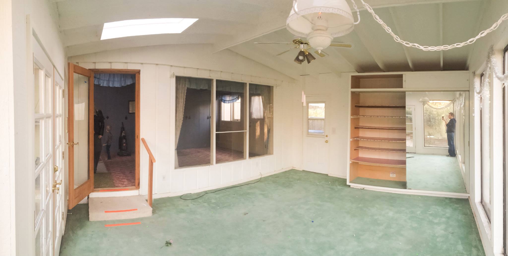Sunroom, looking towards what is now the kitchen.