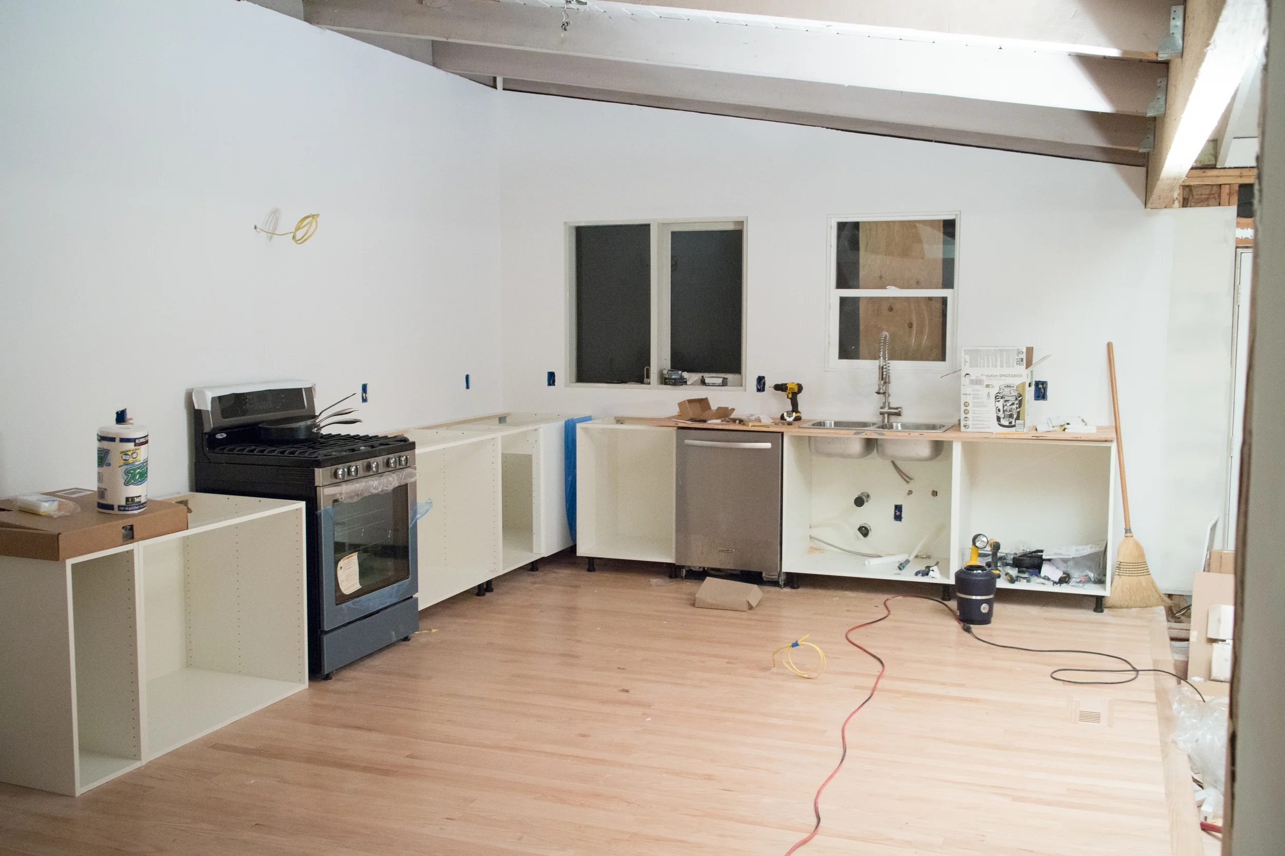 Kitchen cabinets going in!