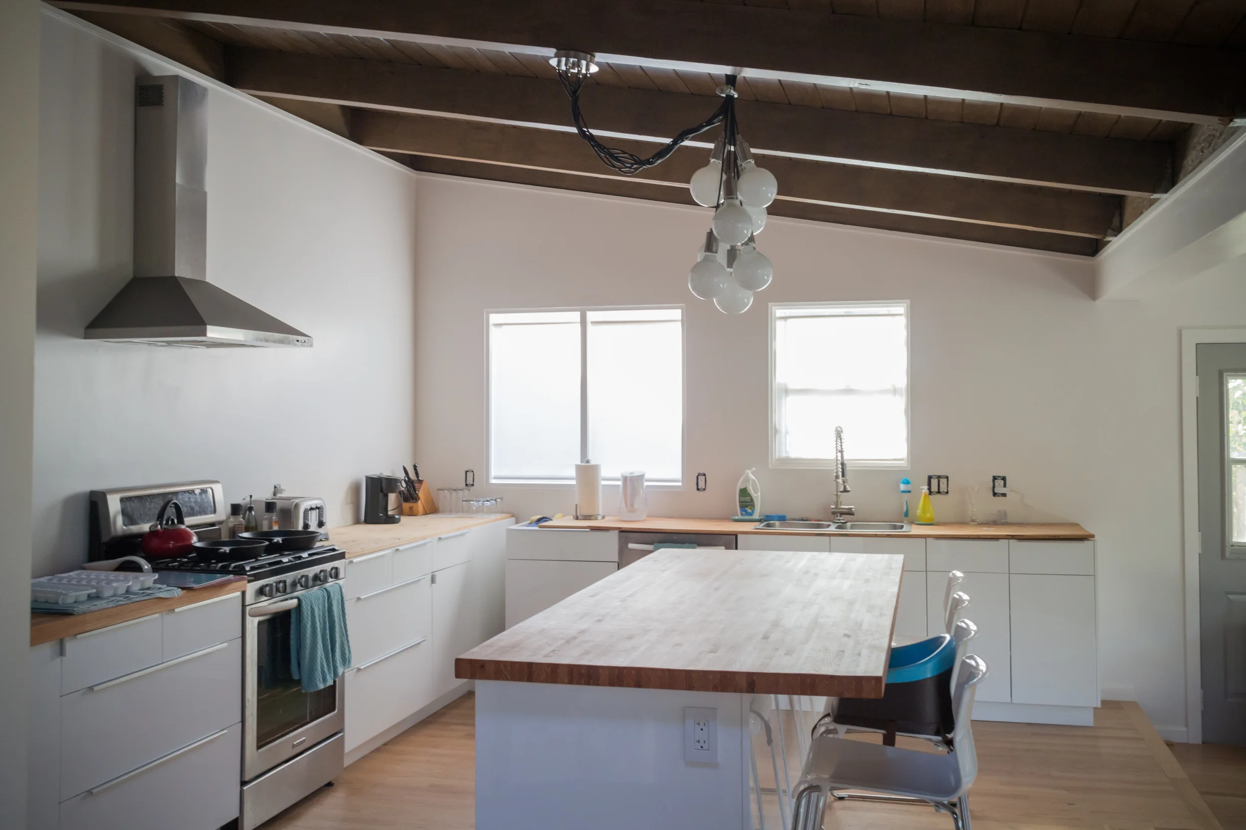 Island countertop and light fixture are in!