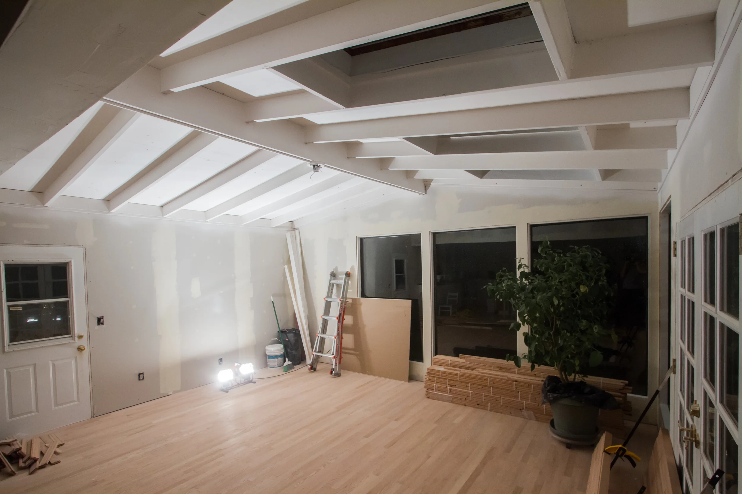 Sunroom prepped for painting!