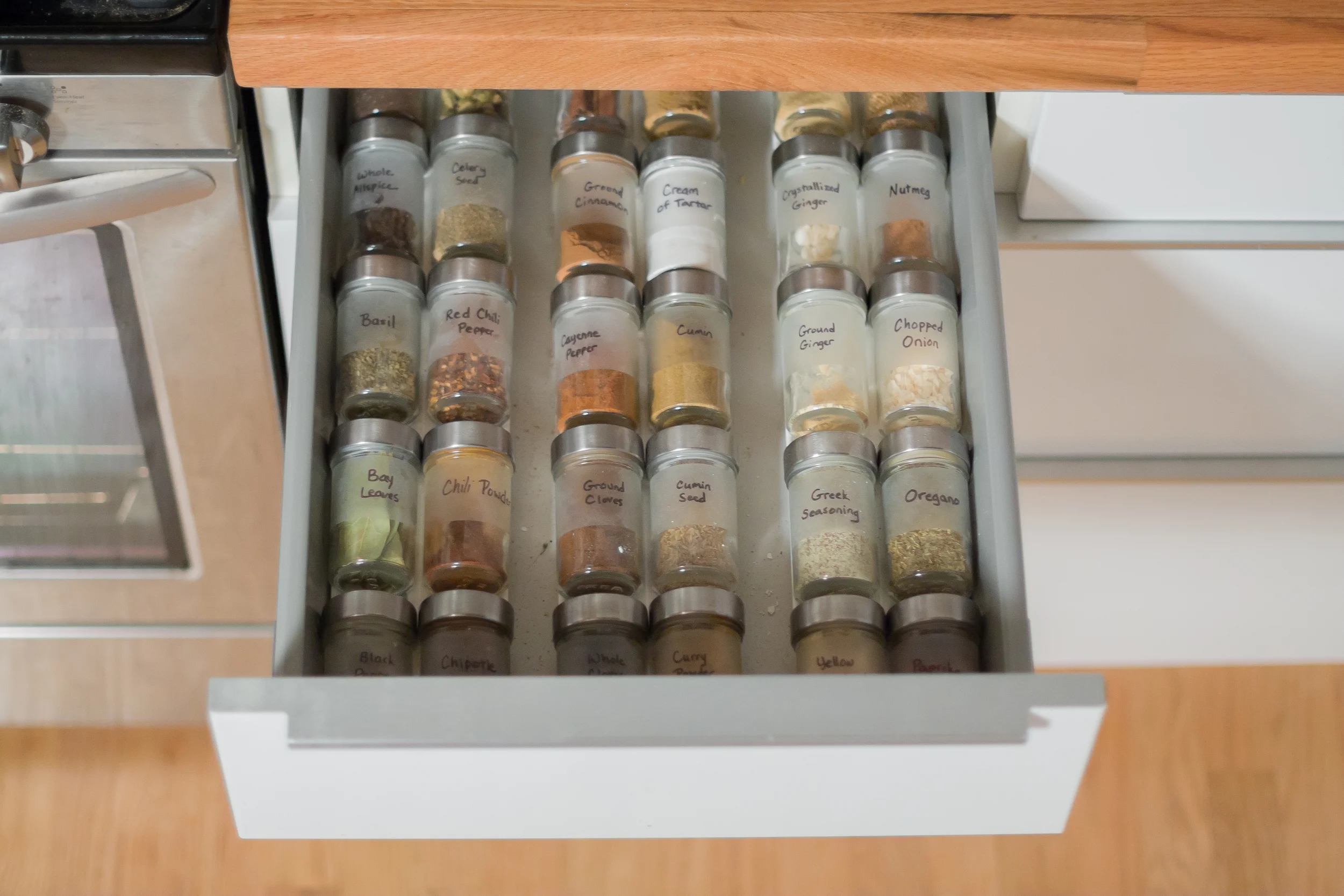 One of two spice drawers - probably my favorite feature in the whole kitchen!