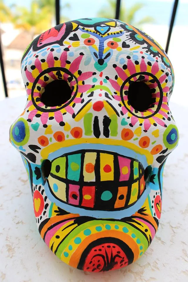 Painted Sugar Skull detail